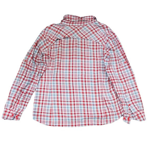 Columbia Omni-Shade UPF 30 Sun Protection Plaid Long Sleeve Shirt hiking 1X - Picture 3 of 12